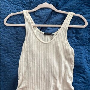 Brandy Melville White Ribbed Tank Top